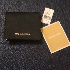 NWT Michael Kors Leather Flap Card Holder